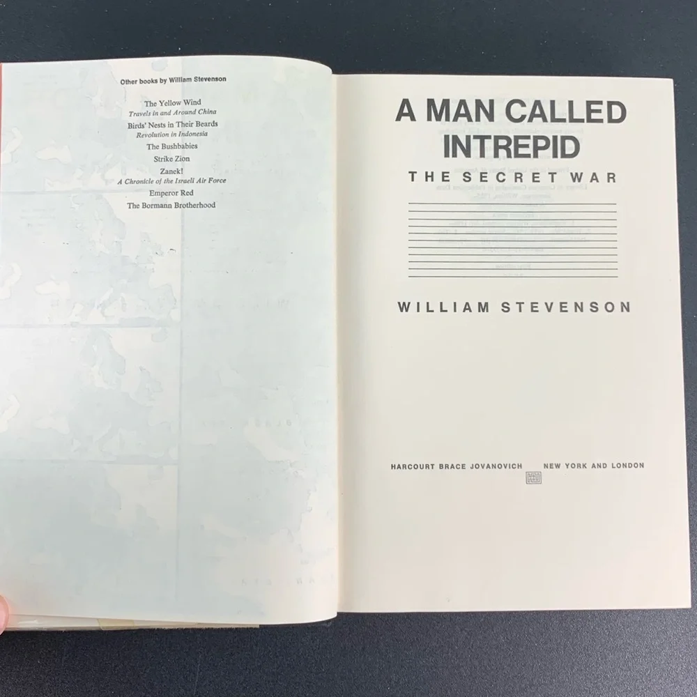 A Man Called Intrepid: The Secret War by William Stevenson. 1976.